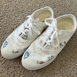 Reformation Hazel Canvas Doodle sneakers